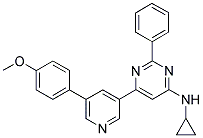 CYCLOPROPYL-(6-[5-(4-METHOXY-PHENYL)-PYRIDIN-3-YL]-2-PHENYL-PYRIMIDIN-4-YL)-AMINE Struktur