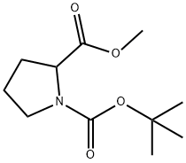 PYRROLIDINE-1,2-DICARBOXYLIC ACID 1-TERT-BUTYL ESTER 2-METHYL ESTER Struktur