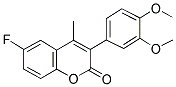 3-(3,4-DIMETHOXYPHENYL)-6-FLUORO-4-METHYLCOUMARIN Struktur