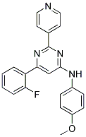 6-(2-FLUOROPHENYL)-N-(4-METHOXYPHENYL)-2-PYRIDIN-4-YLPYRIMIDIN-4-AMINE Struktur