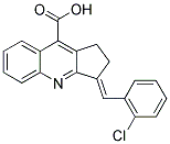 3-(2-CHLORO-BENZYLIDENE)-2,3-DIHYDRO-1H-CYCLOPENTA[B]QUINOLINE-9-CARBOXYLIC ACID Struktur