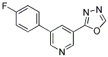 3-(4-FLUOROPHENYL)-5-(1,3,4-OXADIAZOL-2-YL)PYRIDINE Struktur