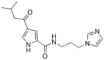 N-[3-(1H-IMIDAZOL-1-YL)PROPYL]-4-(3-METHYLBUTANOYL)-1H-PYRROLE-2-CARBOXAMIDE Struktur