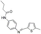 N-(4-(((5-METHYLTHIEN-2-YL)METHYLENE)AMINO)PHENYL)BUTANAMIDE Struktur