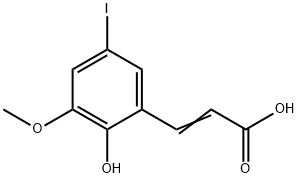 2-HYDROXY-5-IODO-3-METHOXYCINNAMIC ACID Struktur