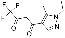 1-(1-ETHYL-5-METHYL-1H-PYRAZOL-4-YL)-4,4,4-TRIFLUORO-BUTANE-1,3-DIONE Struktur