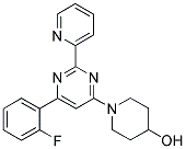 1-[6-(2-FLUOROPHENYL)-2-PYRIDIN-2-YLPYRIMIDIN-4-YL]PIPERIDIN-4-OL Struktur