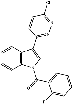 [3-(6-CHLORO-3-PYRIDAZINYL)-1H-INDOL-1-YL](2-FLUOROPHENYL)METHANONE Struktur