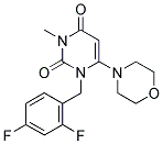 1-(2,4-DIFLUOROBENZYL)-3-METHYL-6-MORPHOLIN-4-YLPYRIMIDINE-2,4(1H,3H)-DIONE Struktur