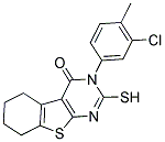 3-(3-CHLORO-4-METHYL-PHENYL)-2-MERCAPTO-5,6,7,8-TETRAHYDRO-3H-BENZO[4,5]THIENO[2,3-D]PYRIMIDIN-4-ONE Struktur