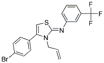 N-[(2Z)-3-ALLYL-4-(4-BROMOPHENYL)-1,3-THIAZOL-2(3H)-YLIDENE]-N-[3-(TRIFLUOROMETHYL)PHENYL]AMINE Struktur