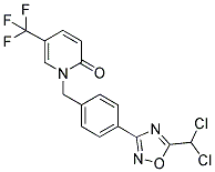 1-[4-[5-(DICHLOROMETHYL)-1,2,4-OXADIAZOL-3-YL]BENZYL]-5-(TRIFLUOROMETHYL)-2-PYRIDONE Struktur