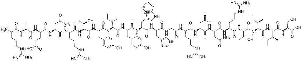 H-ARG-ALA-GLU-ASN-ARG-THR-TYR-ILE-TYR-TRP-HIS-GLY-ARG-ASP-ASN-ARG-THR-ILE-ILE-SER-OH Struktur