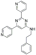 N-(2-PHENYLETHYL)-2-PYRIDIN-3-YL-6-PYRIDIN-4-YLPYRIMIDIN-4-AMINE Struktur