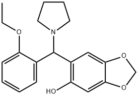 6-[(2-ETHOXYPHENYL)(1-PYRROLIDINYL)METHYL]-1,3-BENZODIOXOL-5-OL Struktur