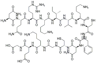 H-ASN-GLN-ARG-LYS-ILE-VAL-LYS-CYS-PHE-ASN-CYS-GLY-LYS-GLU-GLY-OH Struktur