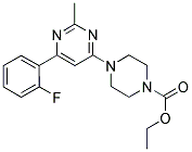 ETHYL 4-[6-(2-FLUOROPHENYL)-2-METHYLPYRIMIDIN-4-YL]PIPERAZINE-1-CARBOXYLATE Struktur