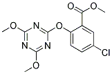 5-CHLORO-2-[(4,6-DIMETHOXYTRIAZIN-2-YL)OXY]BENZOIC ACID, METHYL ESTER Struktur