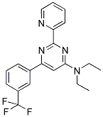 N,N-DIETHYL-2-PYRIDIN-2-YL-6-[3-(TRIFLUOROMETHYL)PHENYL]PYRIMIDIN-4-AMINE Struktur