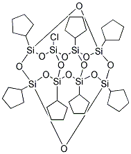 1-CHLORO-3,5,7,9,11,13,15-HEPTACYCLOPENTYLPENTACYCLO[9.5.1.1(3,9).1(5,15).1(7,13)]OCTASILOXANE Struktur