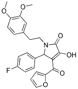 1-(3,4-DIMETHOXYPHENETHYL)-5-(4-FLUOROPHENYL)-4-(FURAN-2-CARBONYL)-3-HYDROXY-1H-PYRROL-2(5H)-ONE Struktur