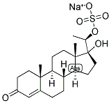 17-ALPHA, 20-BETA-DIHYDROXYPROGESTERONE SODIUM SULPHATE Struktur