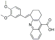 4-(3,4-DIMETHOXY-BENZYLIDENE)-1,2,3,4-TETRAHYDRO-ACRIDINE-9-CARBOXYLIC ACID Struktur