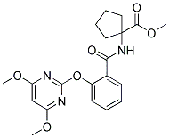 1-[2-[(4,6-DIMETHOXYPYRIMIDIN-2-YL)OXY]BENZAMIDO]CYCLOPENTANE CARBOXYLIC ACID, METHYL ESTER Struktur