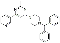 4-(4-BENZHYDRYL-PIPERAZIN-1-YL)-2-METHYL-6-PYRIDIN-3-YL-PYRIMIDINE Struktur