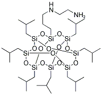 1-[3-(2-AMINOETHYL)AMINO]PROPYL-3,5,7,9,11,13,15-ISOBUTYLPENTACYCLO[9.5.1.1(3,9).1(5,15).1(7.13)]OCTASILOXANE Struktur