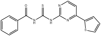 N-BENZOYL-N'-[4-(2-THIENYL)-2-PYRIMIDINYL]THIOUREA Struktur