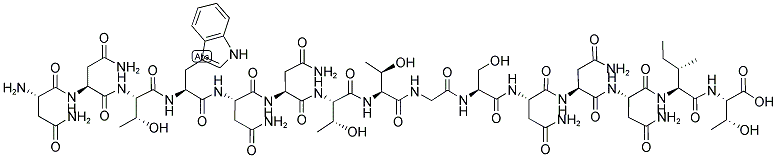 H-ASN-ASN-THR-TRP-ASN-ASN-THR-THR-GLY-SER-ASN-ASN-ASN-ILE-THR-OH Struktur