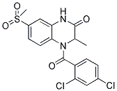 4-(2,4-DICHLOROBENZOYL)-3-METHYL-7-(METHYLSULFONYL)-3,4-DIHYDROQUINOXALIN-2(1H)-ONE Struktur