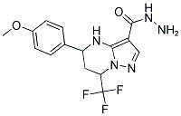 5-(4-METHOXY-PHENYL)-7-TRIFLUOROMETHYL-4,5,6,7-TETRAHYDRO-PYRAZOLO[1,5-A]PYRIMIDINE-3-CARBOXYLIC ACID HYDRAZIDE Struktur