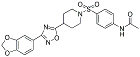 N-[4-((4-(3-(1,3-BENZODIOXOL-5-YL)-1,2,4-OXADIAZOL-5-YL)PIPERIDIN-1-YL)SULFONYL)PHENYL]ACETAMIDE Struktur