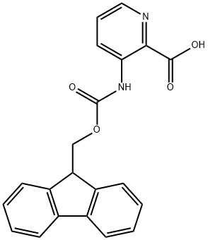 3-(9H-FLUOREN-9-YLMETHOXYCARBONYLAMINO)-PYRIDINE-2-CARBOXYLIC ACID Struktur