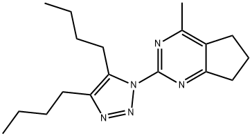 2-(4,5-DIBUTYL-1H-1,2,3-TRIAZOL-1-YL)-4-METHYL-6,7-DIHYDRO-5H-CYCLOPENTA[D]PYRIMIDINE Struktur