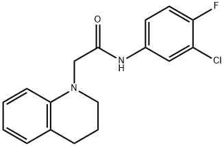 N-(3-CHLORO-4-FLUOROPHENYL)-2-[3,4-DIHYDRO-1(2H)-QUINOLINYL]ACETAMIDE Struktur