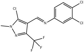 3,4-DICHLORO-N-((E)-[5-CHLORO-1-METHYL-3-(TRIFLUOROMETHYL)-1H-PYRAZOL-4-YL]METHYLIDENE)ANILINE Struktur