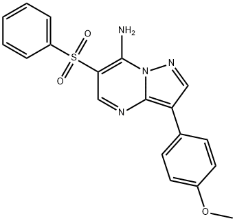 3-(4-METHOXYPHENYL)-6-(PHENYLSULFONYL)PYRAZOLO[1,5-A]PYRIMIDIN-7-AMINE Struktur