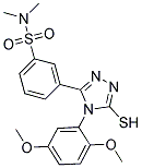 3-[4-(2,5-DIMETHOXY-PHENYL)-5-MERCAPTO-4H-[1,2,4]TRIAZOL-3-YL]-N,N-DIMETHYL-BENZENESULFONAMIDE Struktur