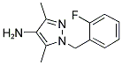 1-(2-FLUORO-BENZYL)-3,5-DIMETHYL-1H-PYRAZOL-4-YLAMINE Struktur