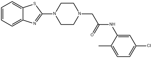 2-[4-(1,3-BENZOTHIAZOL-2-YL)PIPERAZIN-1-YL]-N-(5-CHLORO-2-METHYLPHENYL)ACETAMIDE Struktur