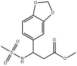 METHYL 3-(1,3-BENZODIOXOL-5-YL)-3-[(METHYLSULFONYL)AMINO]PROPANOATE Struktur