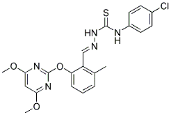 N-[1-AZA-2-[2-[(4,6-DIMETHOXYPYRIMIDIN-2-YL)OXY]-6-METHYLPHENYL]ETHENYL]-N'-(4-CHLOROPHENYL)THIOUREA Struktur