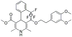 5-(3',4'-DIMETHOXYPHENYLETHYL)ETHYL 3-METHYL-1,4-DIHYDRO-2,6-DIMETHYL-4-(2'-TRIFLUOROMETHYL)PHENYL-PYRIDINE-3,5'-DICARBOXYLATE Struktur