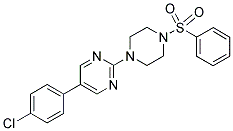 1-[5-(4-CHLOROPHENYL)PYRIMIDIN-2-YL]-4-(PHENYLSULPHONYL)PIPERAZINE Struktur