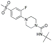 N-(TERT-BUTYL)-4-[2-FLUORO-4-(METHYLSULFONYL)PHENYL]PIPERAZINE-1-CARBOXAMIDE Struktur