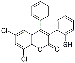 6,8-DICHLORO-4-PHENYL-3-(2-THIOPHENYL)COUMARIN Struktur