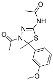 N-[4-ACETYL-5-(3-METHOXYPHENYL)-5-METHYL-4,5-DIHYDRO-1,3,4-THIADIAZOL-2-YL]ACETAMIDE Struktur